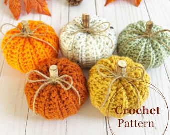 Rustic Pumpkin Crochet Pattern, Crochet Pumpkins, Easy Crochet Pattern, Fall Pumpkin, Halloween Pumpkin, Farmhouse Décor, Thanksgiving Décor
