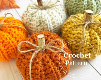 Crochet Pumpkin Pattern: Farmhouse Fall Decor (Digital Download)