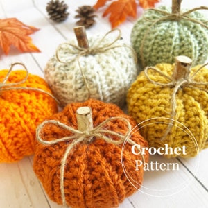 Crochet Pumpkin Pattern, Farmhouse Pumpkins, Fall Décor, Halloween Décor, Thanksgiving Pumpkin, RoyalCrownHandmade