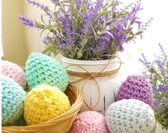 Patrón de Crochet Huevos de Pascua, Patrón de Ganchillo Amigurumi, Decoración de Pascua, Patrón de Ganchillo Digital PDF, Decoración de Primavera, Patrón RoyalCrownHandmade