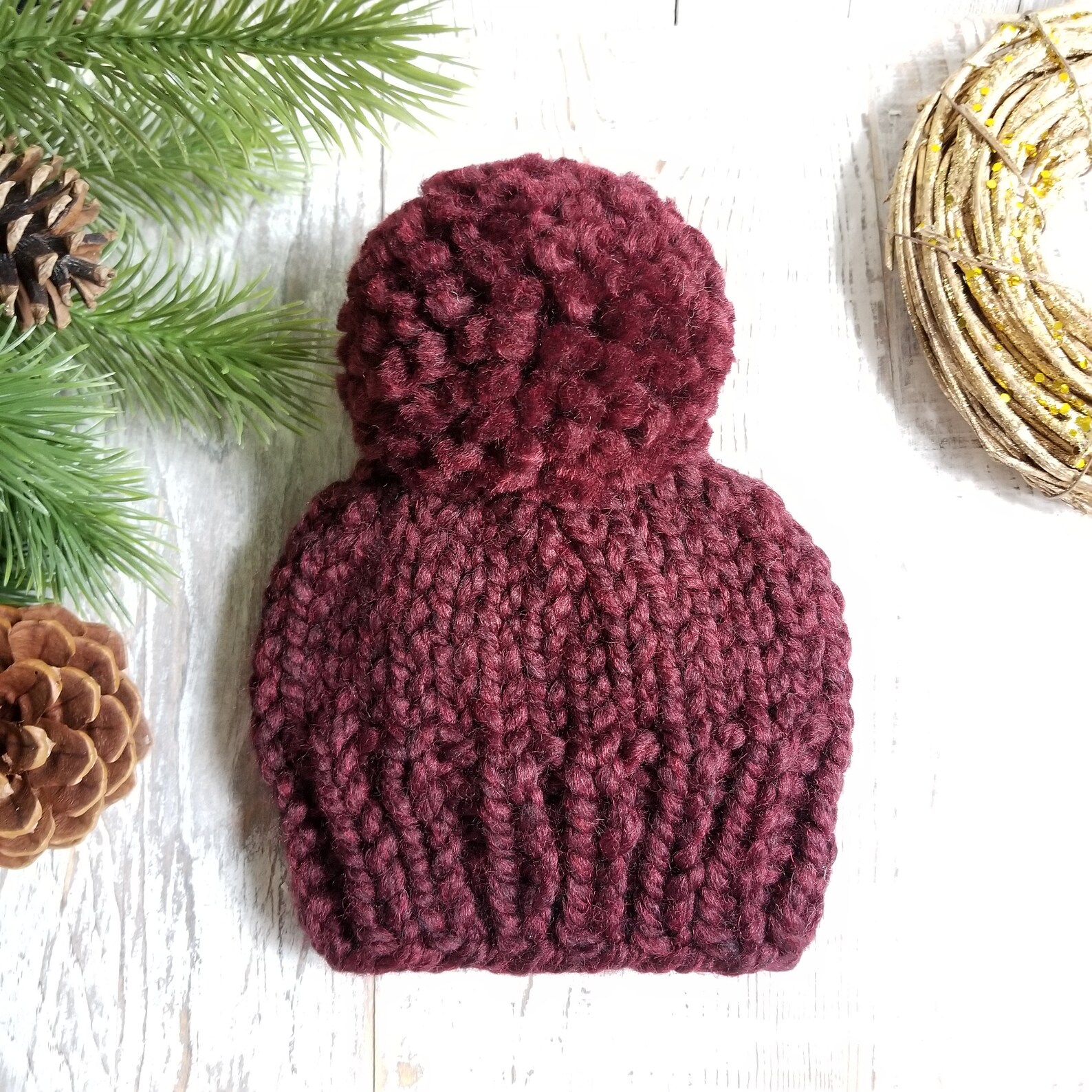 Baby Winter Hat Newborn Pom Pom Hat Baby Girl Gift Baby Boy Etsy