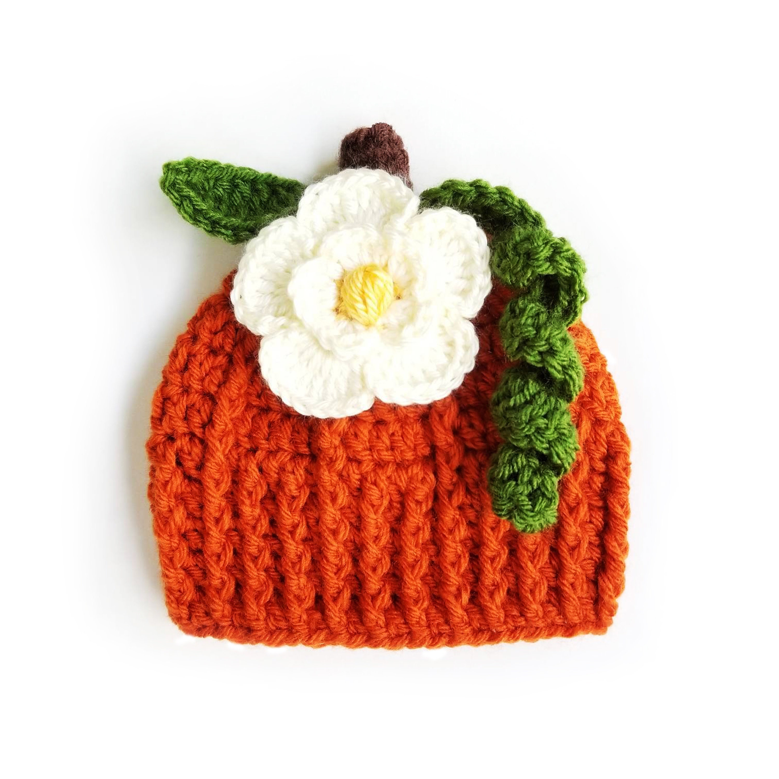 Crochet Pumpkin Hat Baby Pumpkin Hat Newborn Pumpkin Hat Etsy
