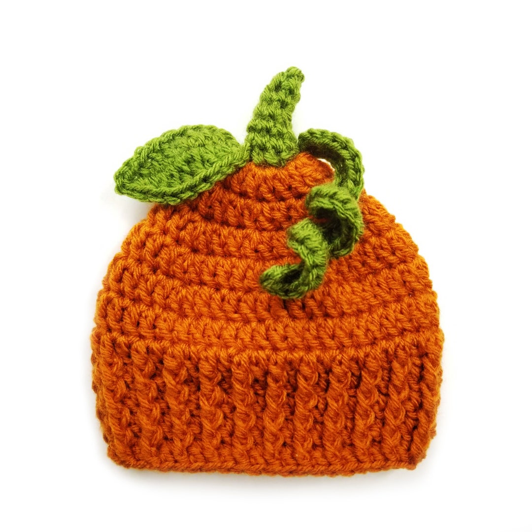 Crochet Pumpkin Hat Newborn Pumpkin Hat Baby Boy Pumpkin Etsy