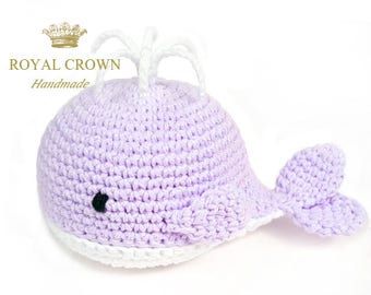 Crochet baleine, Animal en peluche, Ocean Baby Decor, Pépinière d’animaux marins, Jouets pour bébés nouveau-nés, RoyalCrownHandmade