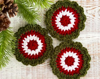 Christmas Coaster Crochet Pattern: Holiday Decor (Digital Download)