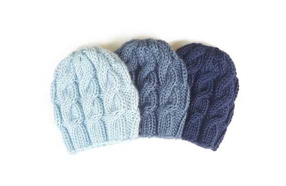 baby boy cable knit hat