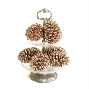 Glitter Pine Cones, Winter Wedding Decor, Pinecone Ornaments, Large Pine Cones, Pine Decor, Frosted Pine Cones, Pine cone decor image 7