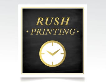 RUSH PRINTING . Los artículos se imprimen en 1 día hábil y llegan Fedex en 1 - 4 días dependiendo de su ubicación en los EE.UU. Sólo estacionario