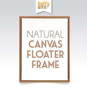 Marco flotante de madera de arce con tinte natural / Marcos de tamaño personalizado para obras de arte de 3/4 o 1.5" - Incluye herrajes para montaje / Buffy, NY