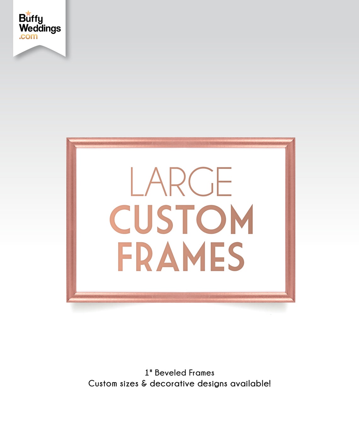 20 X 30 Rose Gold Picture Frame . Large Solid Wood Frame Etsy