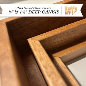 Floater Frame Sample Corners | Custom Wood Frame Finish Samples | Solid Maple & Poplar Stained or Painted - Try Before You Buy | Buffy NY image 5