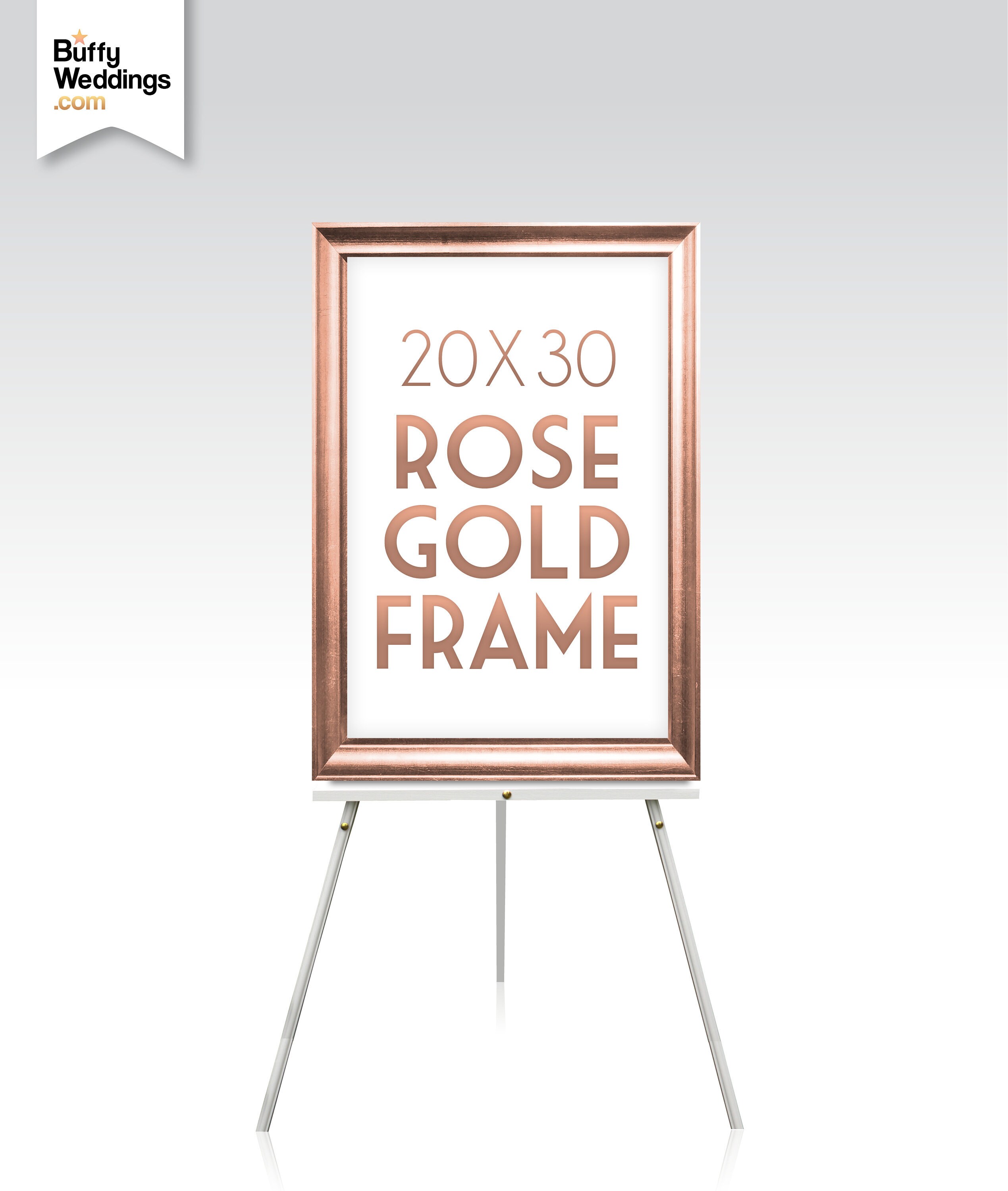 20 X 30 Rose Gold Frame Solid Maple Wood Wedding Sign 50