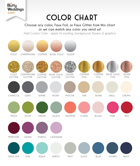 Gatsby Color Chart