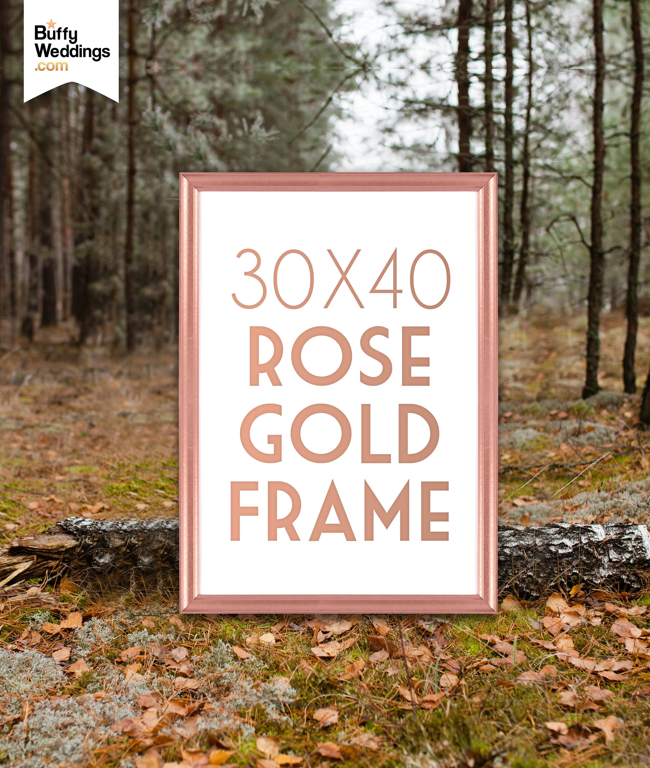30 x 40 Rose Gold Frame . Large Solid Maple Wood Art Frame in Etsy
