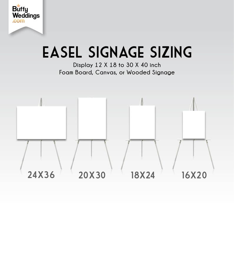 Canvas ESPRESSO Easel Acrylic Wood 66 inch Solid Wood Wedding Sign Easel Floor Stand Display Large Signs up to 30 x 40 Foam Board