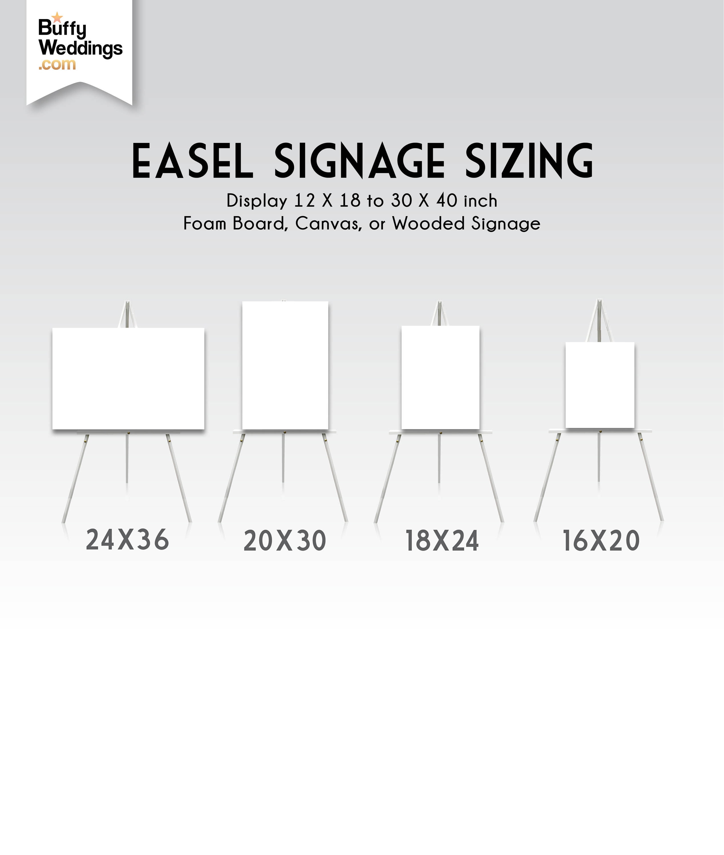 White Easel for Weddings Easel Stand for Sign Easel Stand Solid Wood Easel,  White Wedding Easel up to 20lbs, up to 30 X 40 Inches -  Denmark