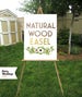 Wood Floor Easel Wedding Sign Stand Lightweight Display Large Chalkboard Foam Board Canvas Wood Signs up to 30 x 40in . Hand painted Colors 