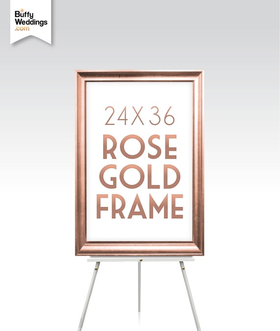 Rose Gold Frame 24 X 36 Large Maple Wood Wedding Sign