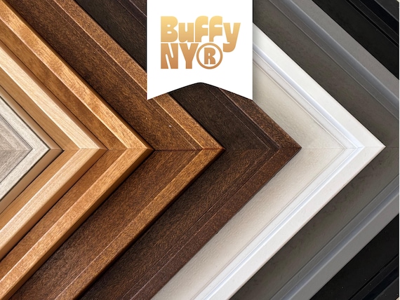 Floater Frame Sample Corners | Custom Wood Frame Finish Samples | Solid Maple & Poplar Stained or Painted - Try Before You Buy | Buffy NY