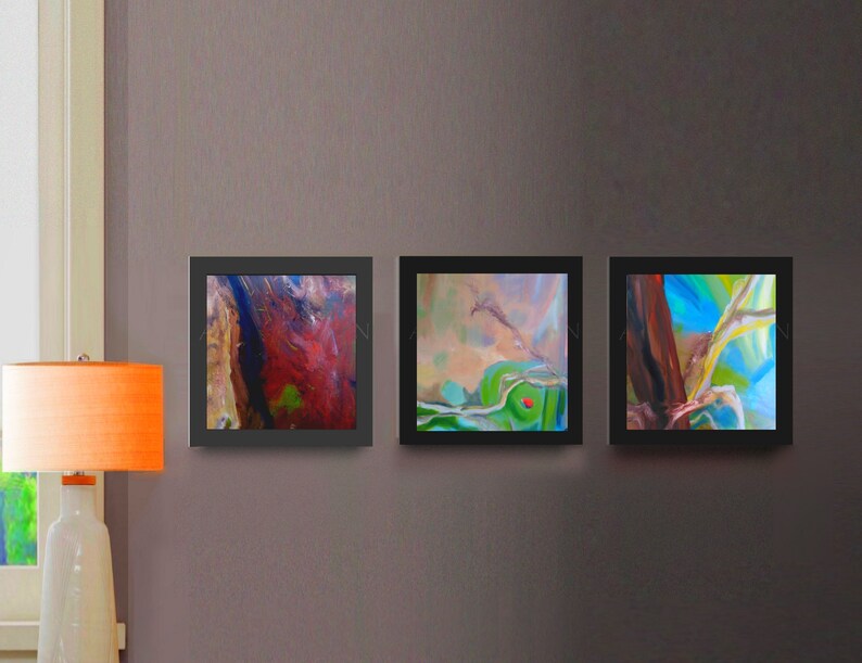 Customizable Set of 3 frames Wall Art Home Decor Floral Etsy