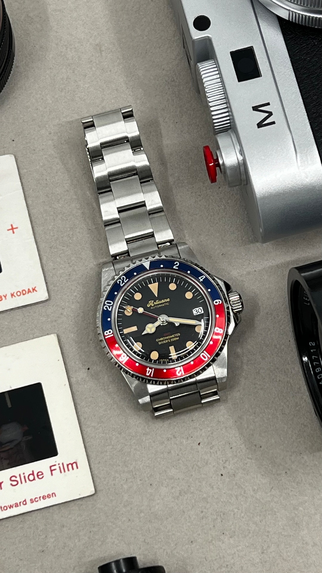 Orologio automatico, orologio GMT artigianale, orologio