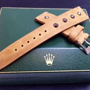 leather watch band, leather watch strap, 20mm watch band, 20mm strap, 19mm watch strap, 16mm buckle, khaki watch band, FREE SHIPPING