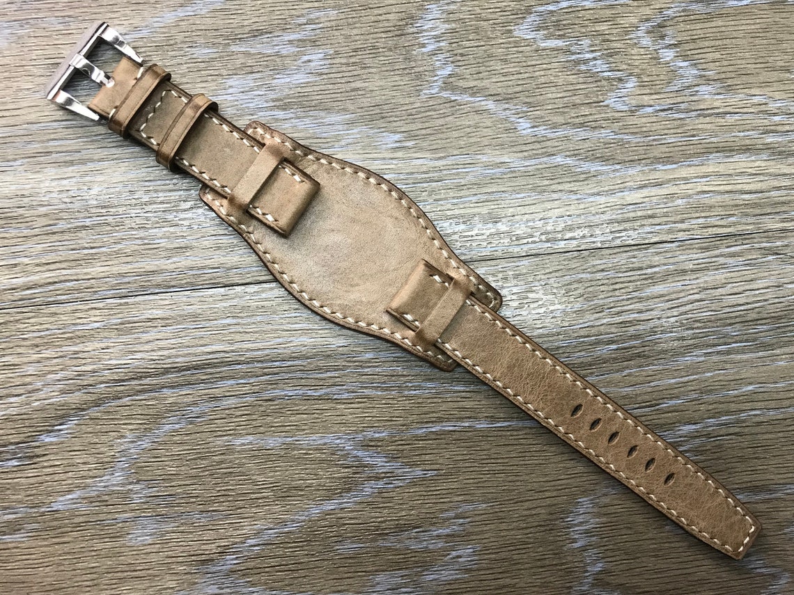 Leather Watch Band Leather watch strap Cuff band Full bund Etsy