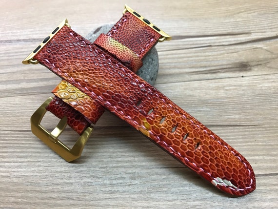 Apple Watch Band, Apple Watch Strap, leather watch band, Chili red leather watch Strap, Apple Watch 38mm, Apple Watch 42mm, iwatch