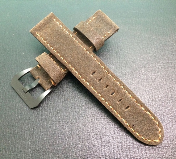 New Material! Nubuck Leather Strap for luxury Watch (24mm/22mm) - Best Quality!