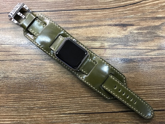 Apple watch band, Apple Watch bund Strap, Horween Shell Cordovan, leather, Apple watch 44mm, 40mm, 38mm, 42mm, iWatch, Series 6 5 4 3