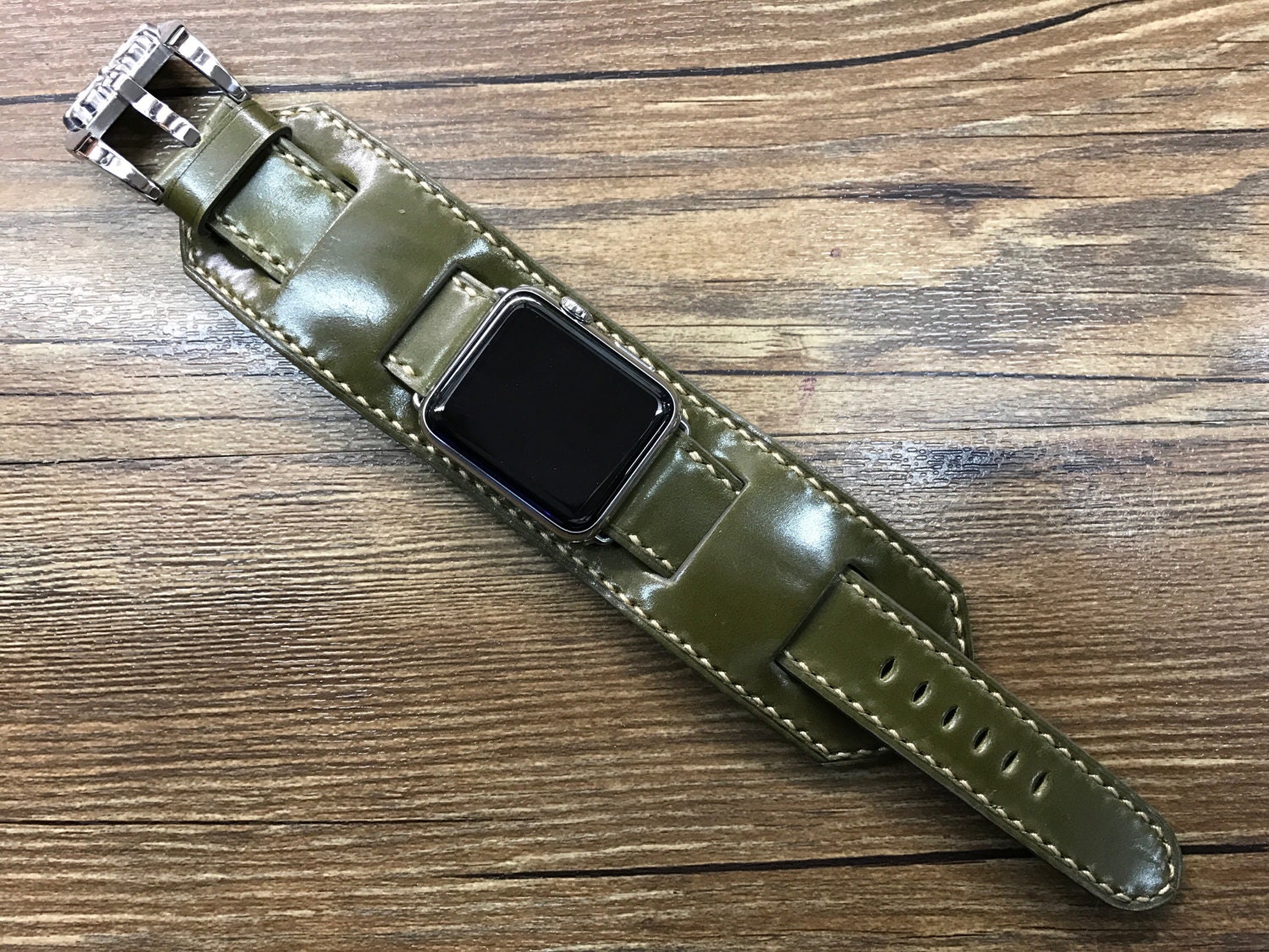 Hermès Strap Vache Hunter Black / Silver