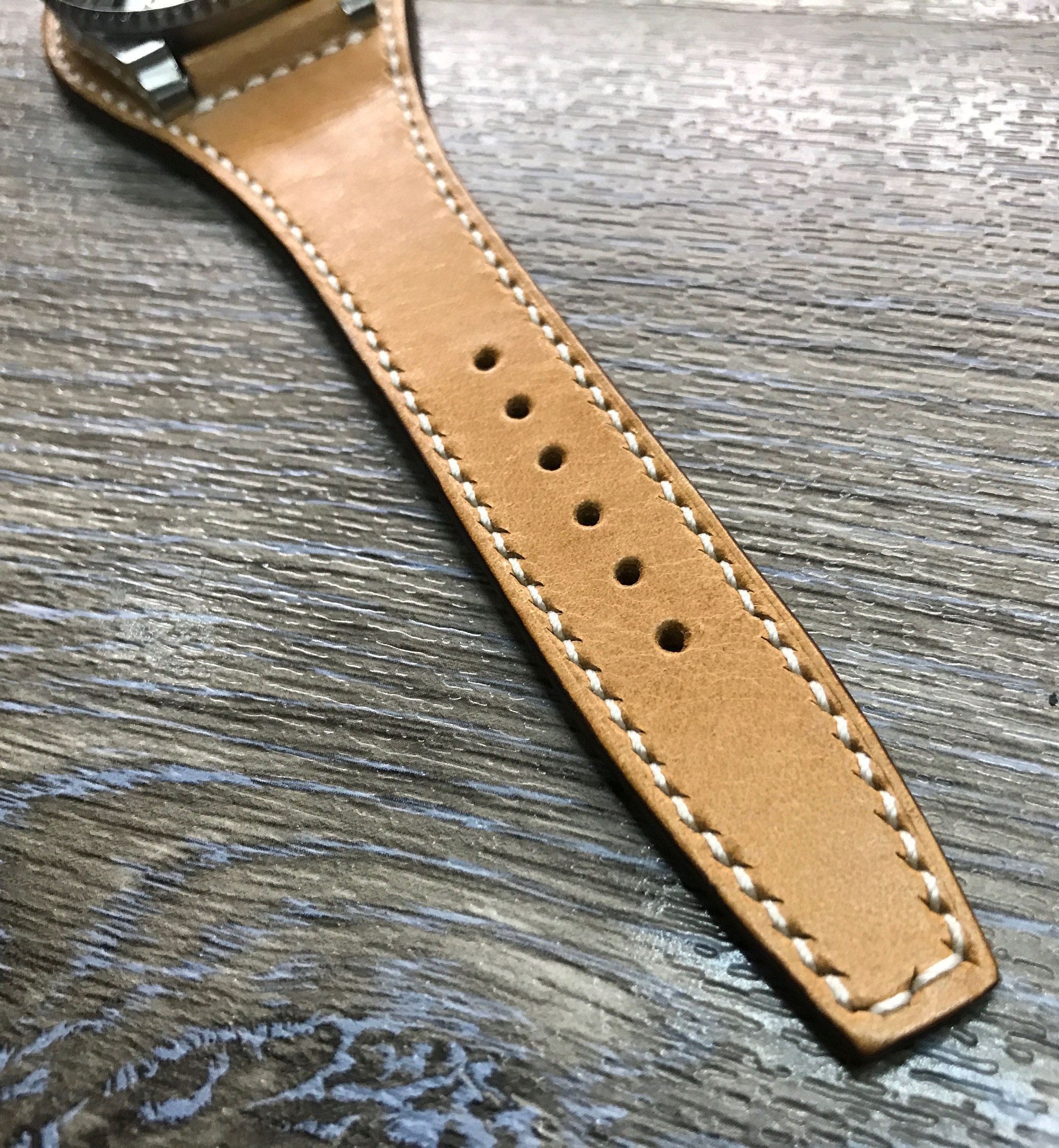 Leather Watch strap Full bund strap Leather watch band Cuff | Etsy