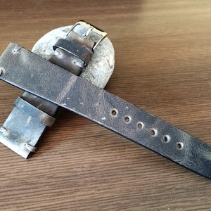 Watch strap bands 20mm 19mm, Leather Watchband, 20mm Gray Watch Strap, Replacement Straps, Leather Craved Mens Wrist watch Strap, Gift Idea