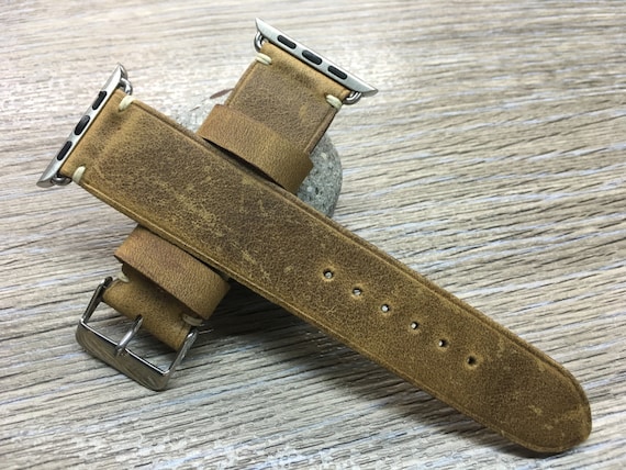 Apple Watch Ultra Band 45mm 44mm 42mm, iWatch Series 7 Watch Band Strap, Brown Handmade Apple Watch SE, Valentines Day Gift Idea