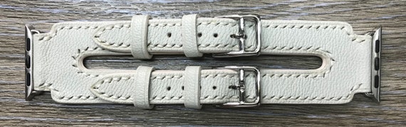 Apple Watch Band, Apple Watch Strap, Double Buckle Cuff Watch Band, Mother's Day Sale, FREE SHIPPING, Cream white, Apple Watch 38mm & 42mm