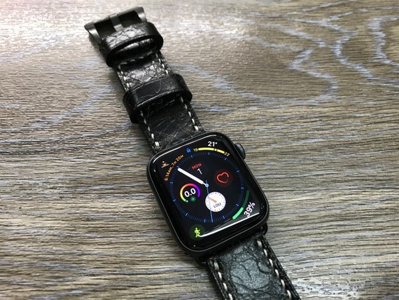 Eternitizzz Apple Watch Strap, Apple Watch 42mm 44mm x Hermes Leather Watch Strap Apple Watch 44mm / Rose Gold - Series 3 & 4