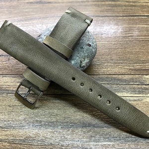 Watch Strap 20mm, 19mm Watch Strap, mens custom watch, Grey wristwatch Band for valentines Day, Handmade wrist band replacement