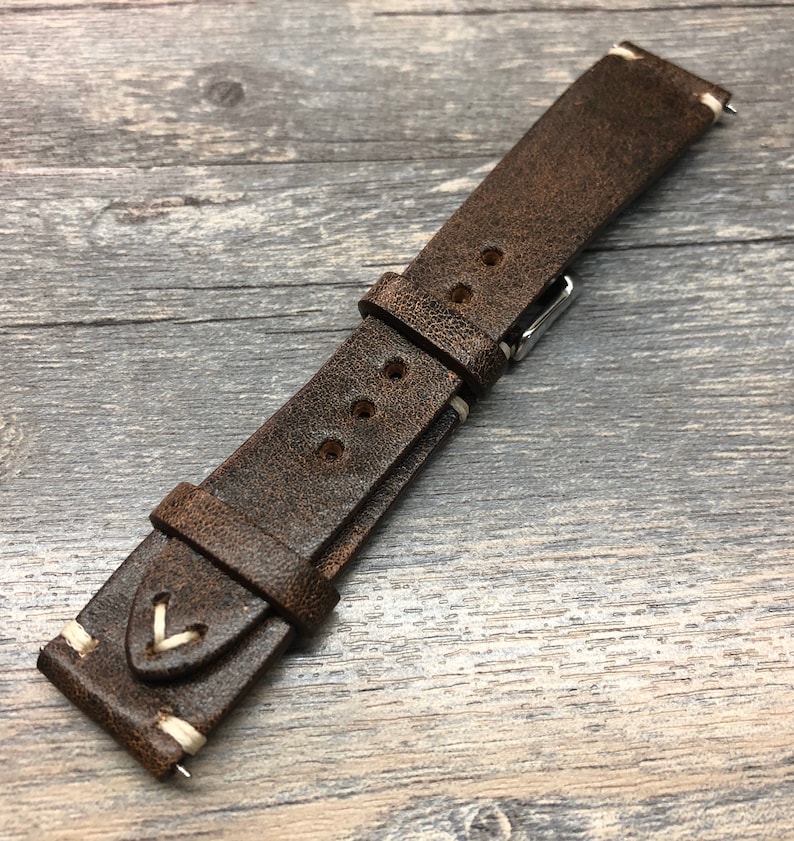 Leather Watch Strap 20mm Watch Strap 19mm Leather Watch Etsy