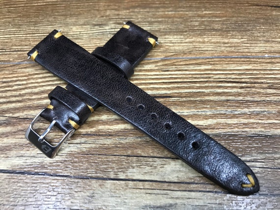 Distress Brown watch strap, leather Watch strap 18mm, Leather Watch band, 19mm strap, strap replacement, Watch strap, 20mm Watch band