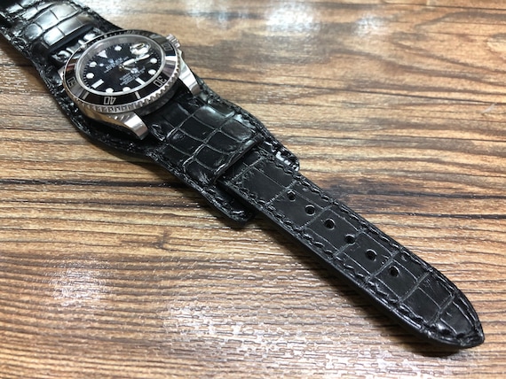Alligator watch store strap 20mm