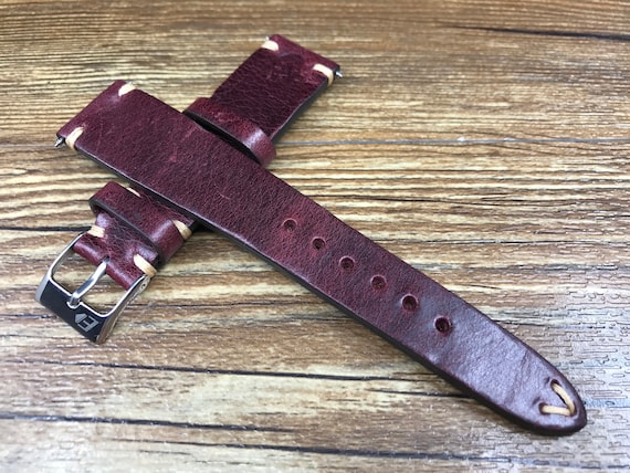 Watch Strap 19mm, Leather Watch Strap Band 20mm, Watchstrap, Watch Band, Brown watch strap replacement, wrist watch band, watch accessories