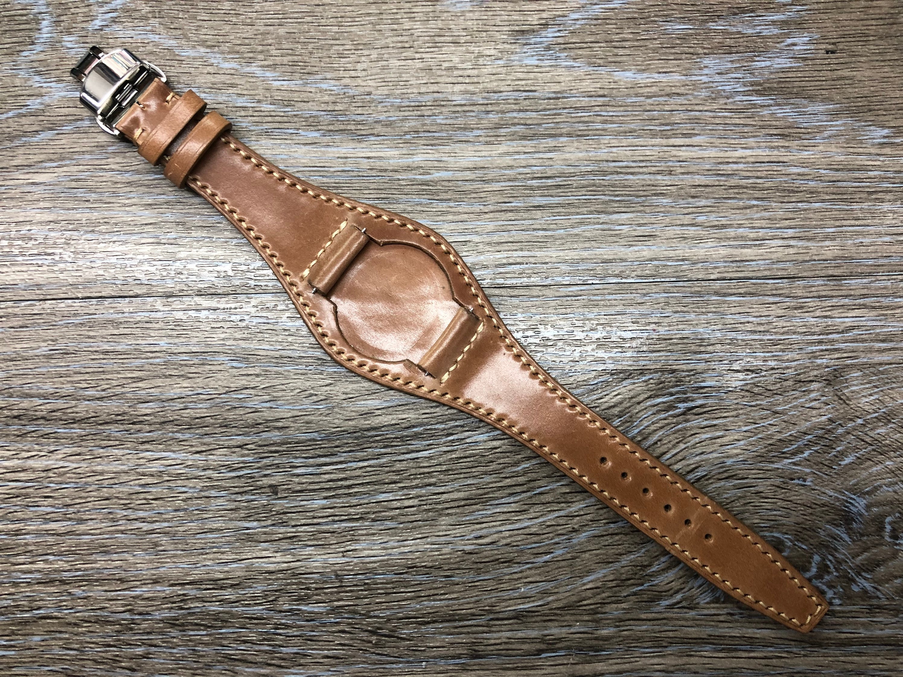 Shell Cordovan Full bund Leather Watch straps Leather watch | Etsy