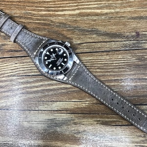 Uhrenarmband 20mm 21mm, Uhrenarmband aus Leder, Uhrenarmband braun, Uhrenarmband handgefertigt, Ersatz für Uhrenarmbänder, Valentinstag Geschenkidee für Ihn