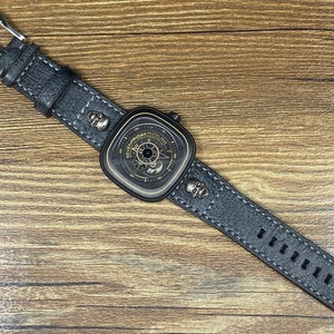 Bracelet De Montre En Cuir 28 Mm - Compatible SevenFriday Et Montres Largeur 28mm - Cuir Haut De Gamme