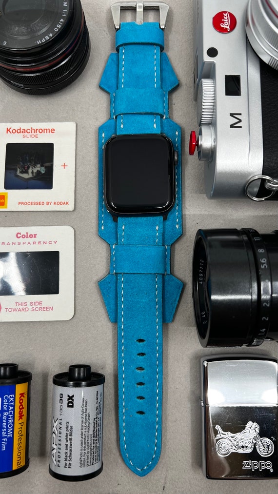 Turquoise Apple Watch Band, Apple Watch Cuff Band 45mm 44mm 41mm, iWatch Smartwatch band, Samsung Galaxy watch band, Google Pixel Watch Band