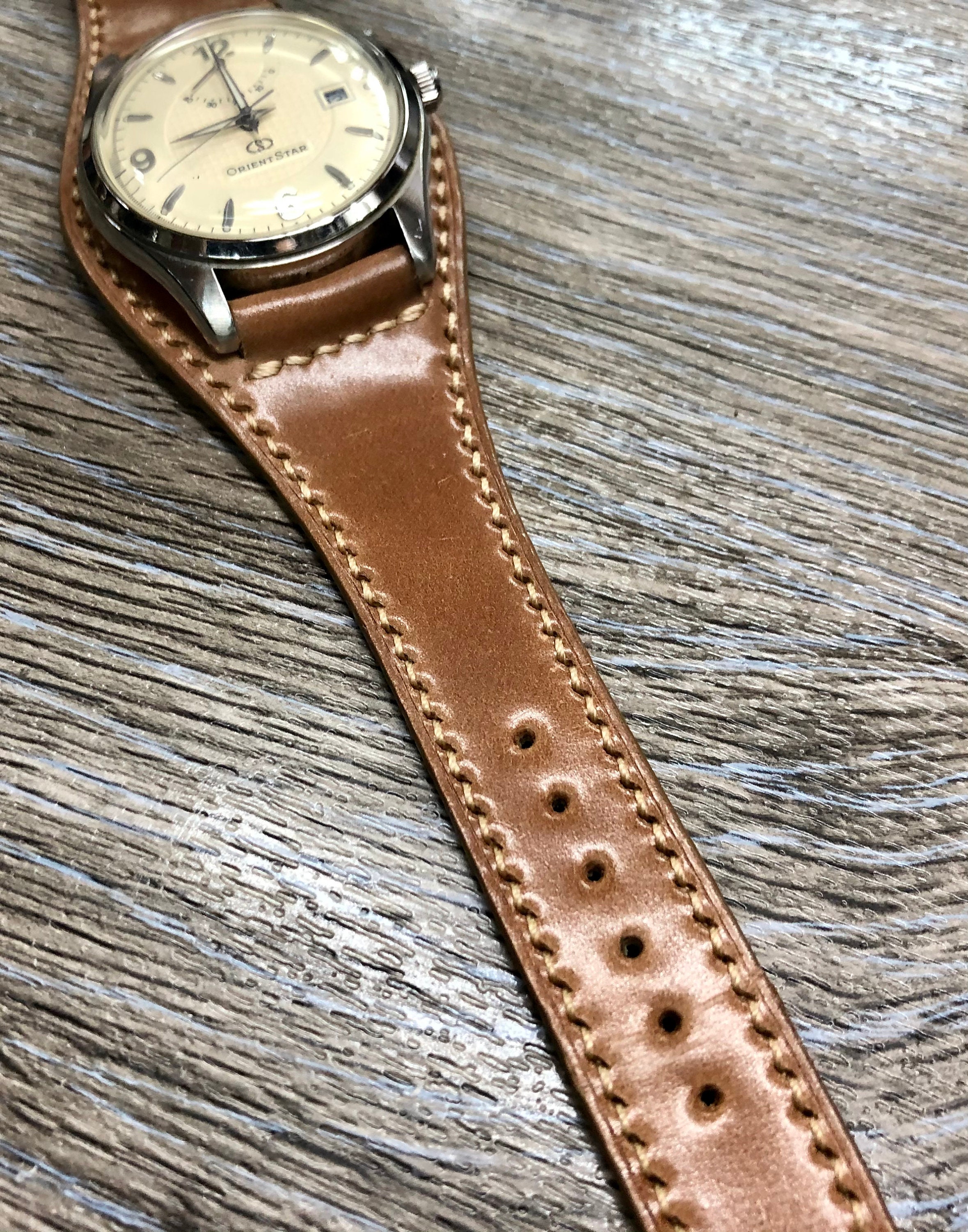 Shell Cordovan Full Bund Leather Watch Straps Leather Watch | Etsy