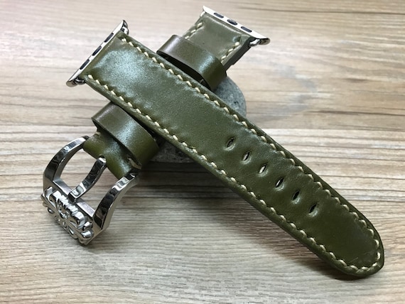 Apple Watch Band | Apple Watch Strap | Horween Shell Cordovan leather Handmade watch band For Apple Watch 38mm & 42mm - Series 1 and 2