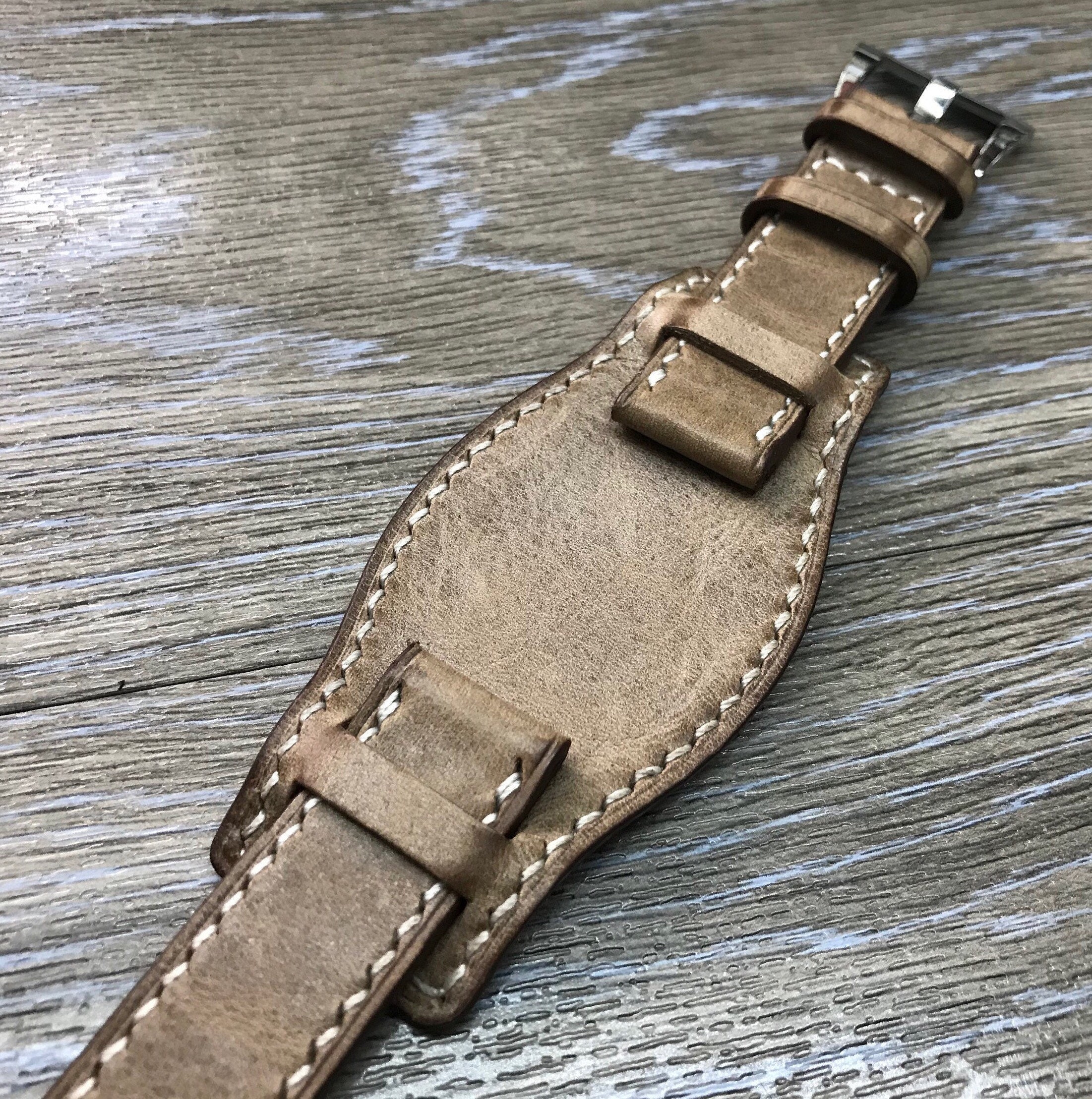 Leather Watch Band Leather watch strap Cuff band Full bund | Etsy