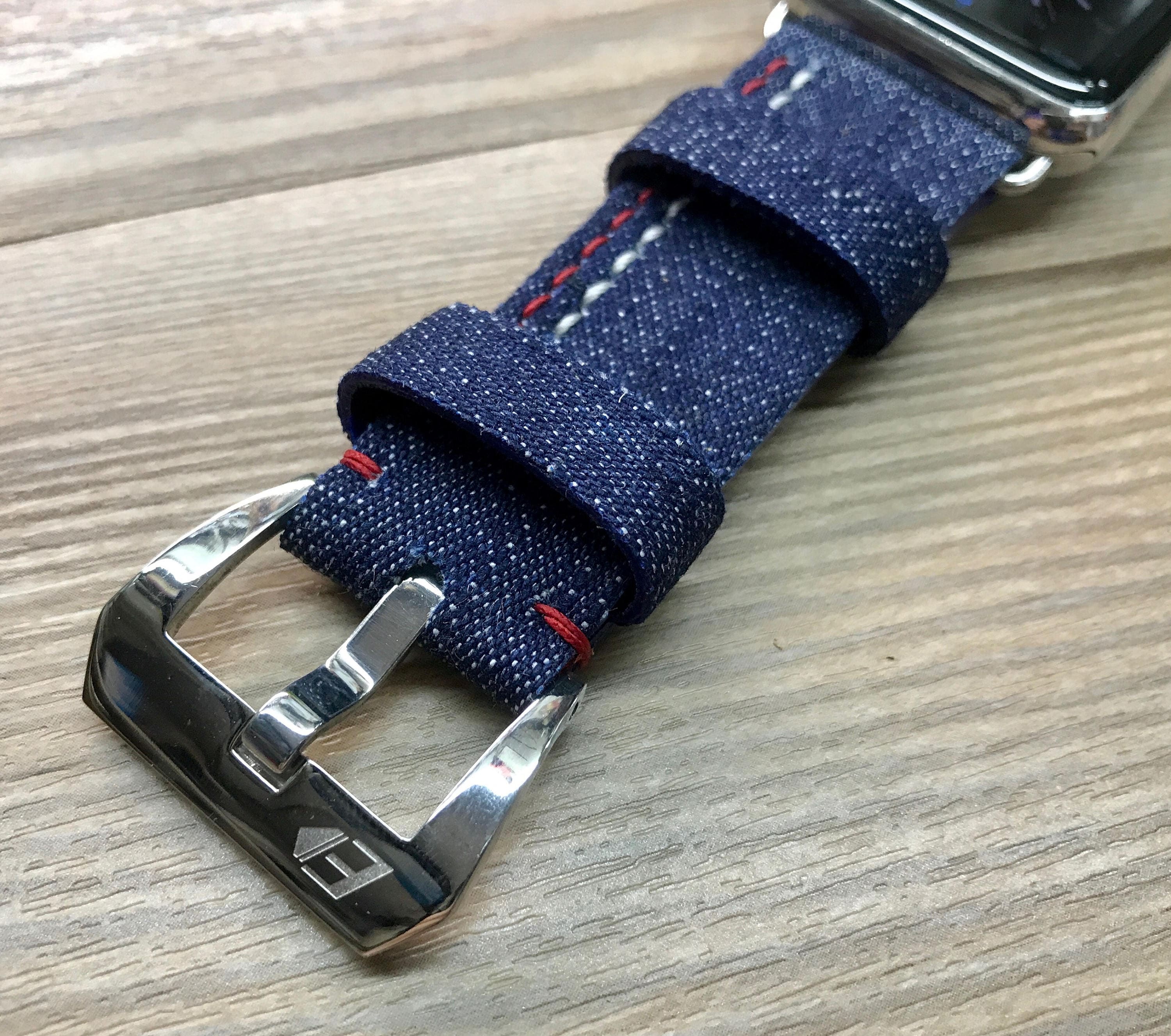 Denim apple watch band cheap