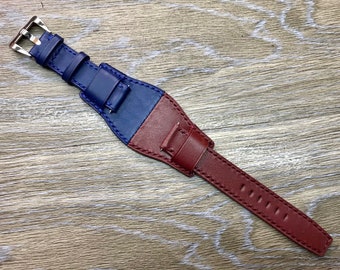 Leather Watch Straps, Leather Bund Strap, Watch Strap 20mm